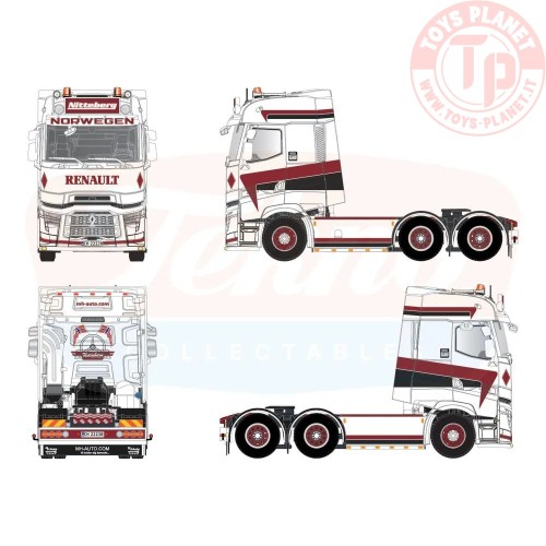 1/50 Renault T High 6x2 Nitteberg TEKNO 87781 TEKNO