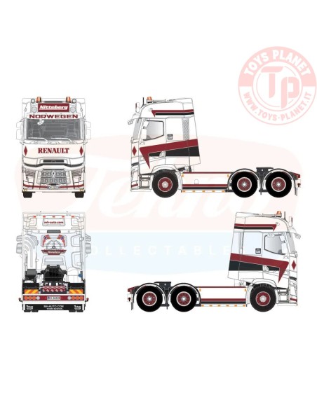 1/50 Renault T High 6x2 Nitteberg TEKNO 87781 TEKNO 1/50 Renault T High 6x2 Nitteberg TEKNO 87781 TEKNO