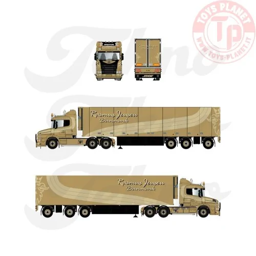 Scania 4-serie Torpedo met 3-assige koeloplegger Rasmus Jensen TEKNO 86458 TEKNO