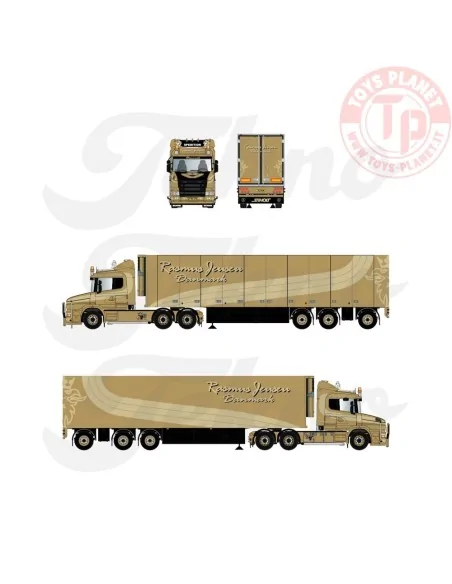 Scania 4-serie Torpedo met 3-assige koeloplegger Rasmus Jensen TEKNO 86458 TEKNO