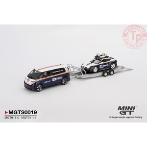 1:64 SET PORSCHE 911 DAKAR N718 + VOLKSWAGEN ID. BUZZ PORSCHE CENTRUM GELDERLAND ROUGHROADS 2025 MGTS0019 MINI GT