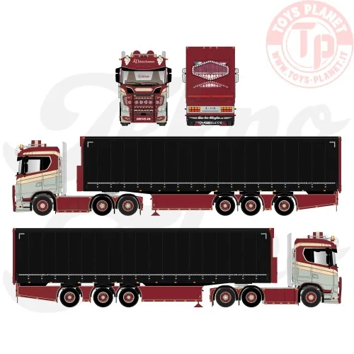 Scania Next Gen serie S con semirimorchio centinato LD Transport TEKNO 86023 TEKNO