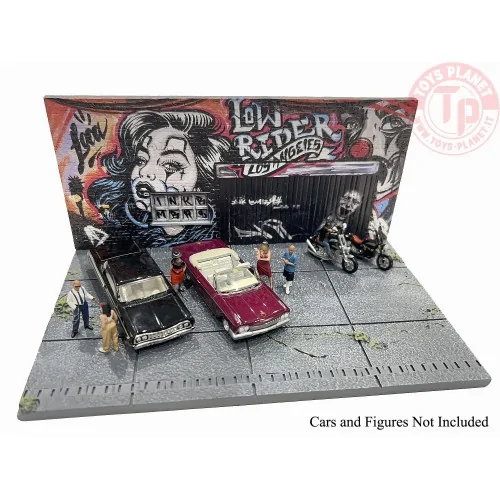 DIORAMA STREET ART LA LOWRIDER 2024 1:64 AD-2423 AMERICAN DIORAMA