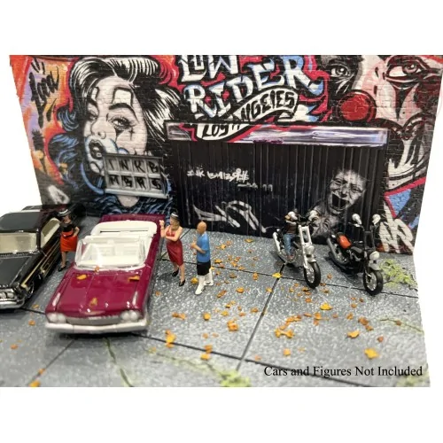 DIORAMA STREET ART LA LOWRIDER 2024 1:64 AD-2423 AMERICAN DIORAMA