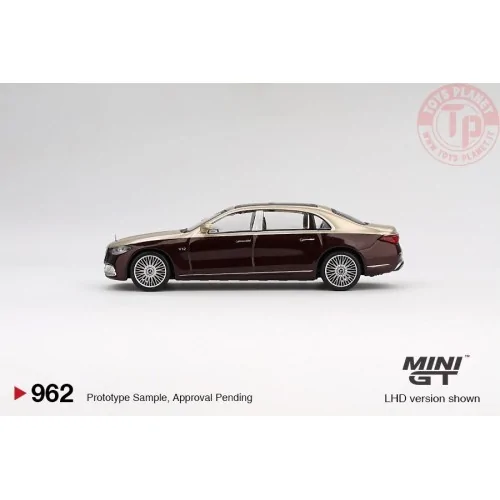 MERCEDES-MAYBACH S680 GOLD / DARK RED METALLIC 2024 1:64 MGT00962-L MINI GT