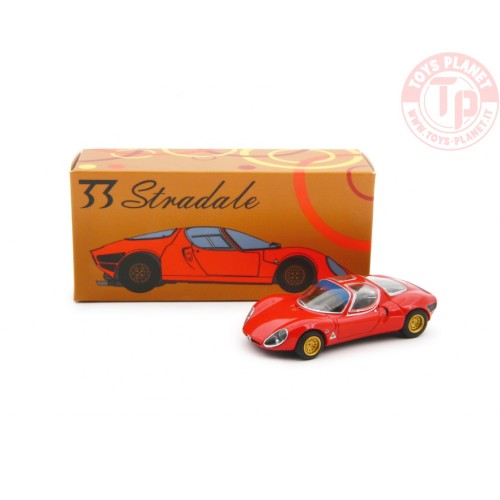 1/64 Alfa Romeo 33 Coupè Stradale 1967 Prototipo Rosso LAUDORACING MLCP0001 LAUDORACING