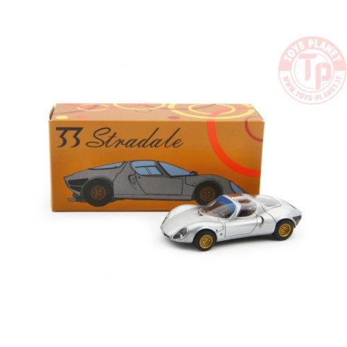 1/64 Alfa Romeo 33 Coupè Stradale 1967 Prototipo Grigio Met LAUDORACING MLCP0003 LAUDORACING
