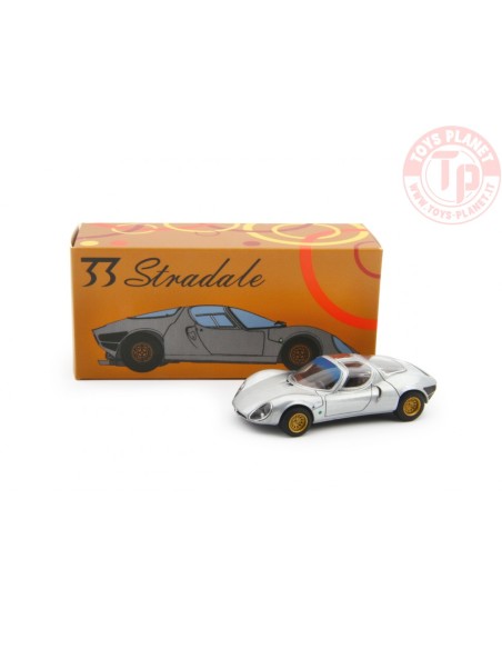 1/64 Alfa Romeo 33 Coupè Stradale 1967 Prototipo Grigio Met LAUDORACING MLCP0003 LAUDORACING