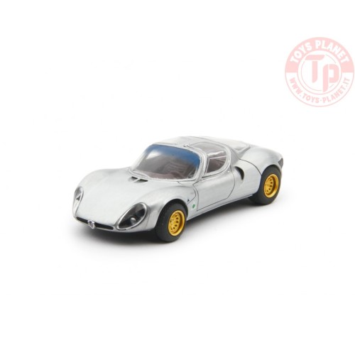 1/64 Alfa Romeo 33 Coupè Stradale 1967 Prototipo Grigio Met LAUDORACING MLCP0003 LAUDORACING