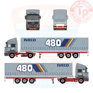 1/50 Iveco Turbostar 190.48 4x2 DEMO centinato 3 assi TEKNO 89946 TEKNO