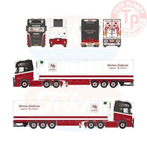 1/50 Scania Next Gen S-serie Highline met 3-assige koeloplegger Morten Andersen TEKNO 88846 TEKNO