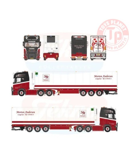 1/50 Scania Next Gen S-serie Highline met 3-assige koeloplegger Morten Andersen TEKNO 88846 TEKNO