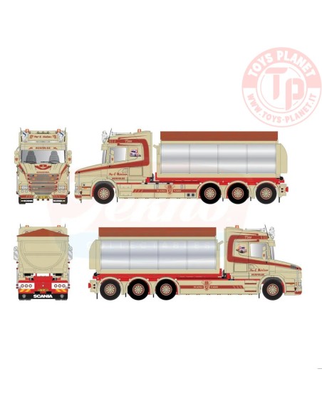 1/50 Scania Torpedo Highline 8x2 motorwagen met NCH systeem Per E. Nielsen TEKNO 87629 TEKNO
