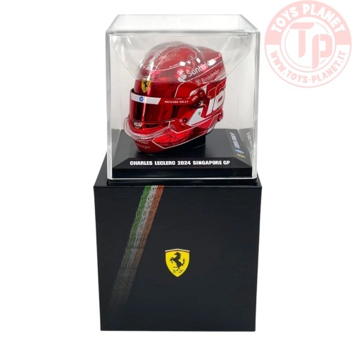 1/5 CASCO CHARLES LECLERC TEAM FERRARI HP SINGAPORE GP 2024 LSHEL006 CASCHI PILOTI 1/5