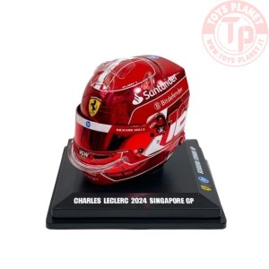 CASCO CHARLES LECLERC TEAM FERRARI HP SINGAPORE GP 2024 1:5 LSHEL006 CASCHI PILOTI 1/5
