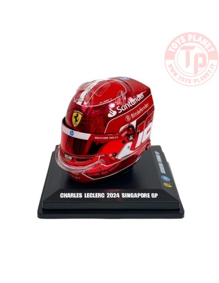 1/5 CASCO CHARLES LECLERC TEAM FERRARI HP SINGAPORE GP 2024 LSHEL006 CASCHI PILOTI 1/5