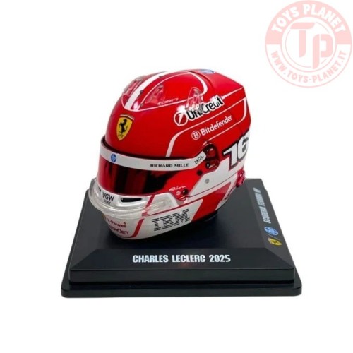 1/5 CASCO CHARLES LECLERC TEAM FERRARI HP 2025 LSHEL009 CASCHI PILOTI 1/5