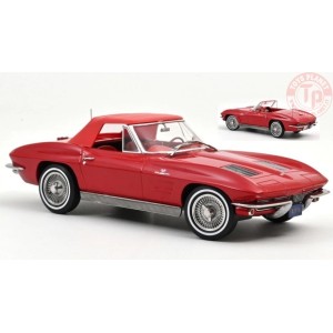 1/18 CHEVROLET CORVETTE STINGRAY CABRIOLET 1963 RIVERSIDE RED NOREV NV189056 NOREV