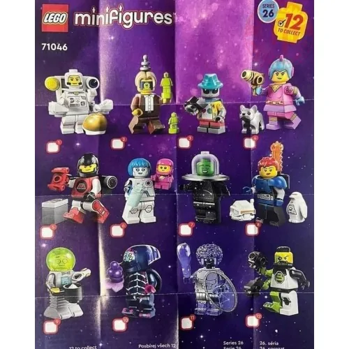 BOX 36 PEZZI MINIFIGURE LEGO SERIE SPACE LEGO 71046 BOX LEGO