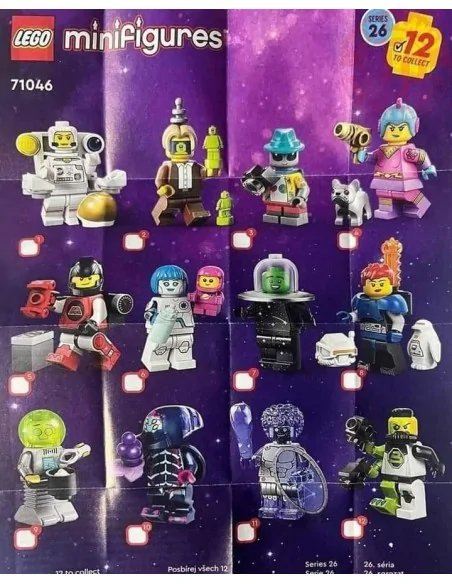 BOX 36 PEZZI MINIFIGURE LEGO SERIE SPACE LEGO 71046 BOX LEGO