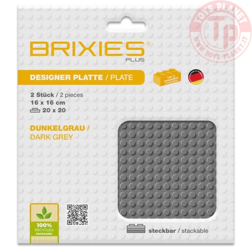 Base Grigio Scuro 20x20 - 2 pz. BRIXIES 225.017 BRIXIES