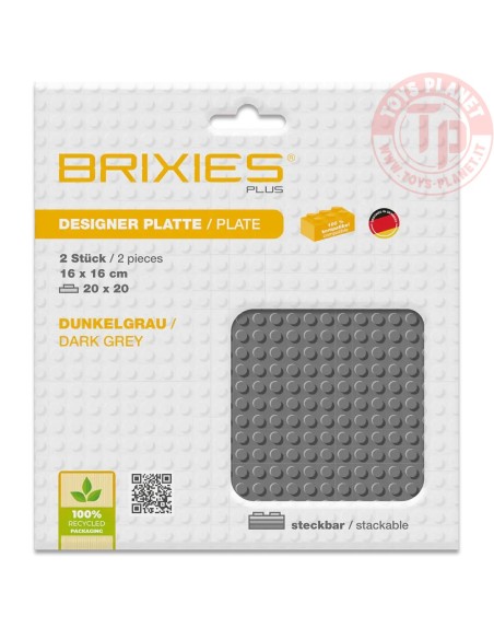 Base Grigio Scuro 20x20 - 2 pz. BRIXIES 225.017 BRIXIES