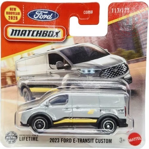 1/64 2023 FORD E-TRANSIT CUSTOM MATCHBOX JBR29 MATCHBOX