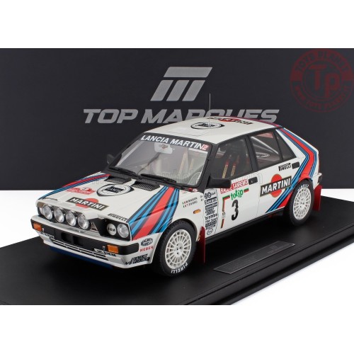 1/12 LANCIA DELTA 4WD TEAM MARTINI RACING night version N 3 WINNER RALLY SANREMO 1987 MIKI BIASION-TIZIANO SIVIERO CON VETRIN...