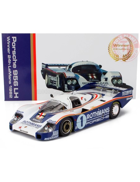 1/18 PORSCHE - 956LH 2.6L F6 TWIN TURBO TEAM ROTHMANS PORSCHE SYSTEM N 1 WINNER 24h LE MANS 1982 JACKY ICKX - DEREK BELL W180...