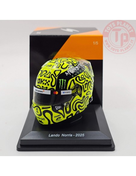 1/5 CASCO F1 LANDO NORRIS TEAM MCLAREN N 4 SEASON 2025 SPARK 5HF188 CASCHI PILOTI 1/5