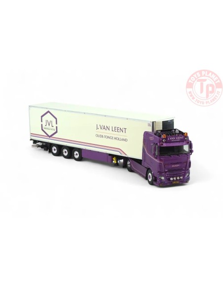 DAF XF 4x2 Space Cab tractor with 3-axle refrigerated trailer Jarno van Leent Transport TEKNO 87134 TEKNO