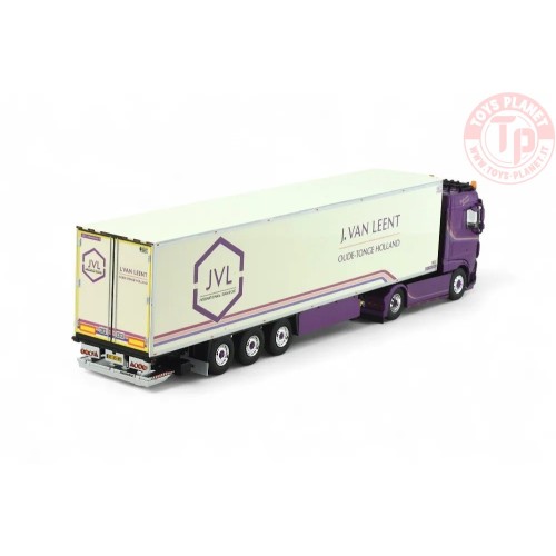 DAF XF 4x2 Space Cab tractor with 3-axle refrigerated trailer Jarno van Leent Transport TEKNO 87134 TEKNO