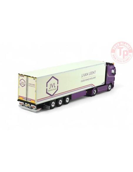 DAF XF 4x2 Space Cab tractor with 3-axle refrigerated trailer Jarno van Leent Transport TEKNO 87134 TEKNO
