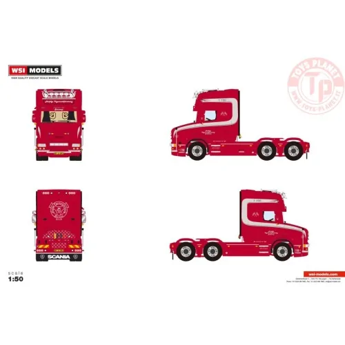SCANIA T6 TORPEDO TOPLINE 6X2 TAG AXLE Herfolge Vogmandsforretning WSI 01-4685 WSI MODELS