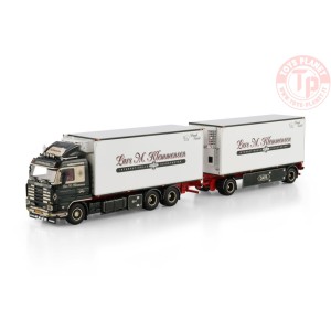 SCANIA 3 SERIES STREAMLINE RIGED REEFER TRUCK 6X2 TAG AXLE RIGED REEFER DRAWBAR TURNTABLE TRAILER - 5 AXLE Lars Klemmensen WS...