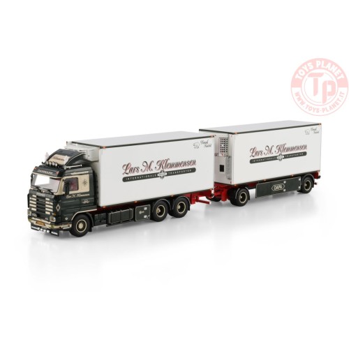 SCANIA 3 SERIES STREAMLINE RIGED REEFER TRUCK 6X2 TAG AXLE RIGED REEFER DRAWBAR TURNTABLE TRAILER - 5 AXLE Lars Klemmensen WS...