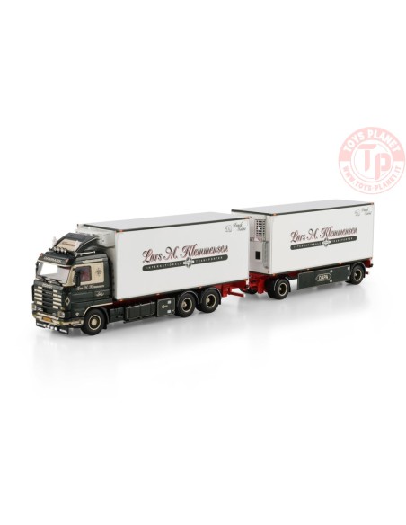 SCANIA 3 SERIES STREAMLINE RIGED REEFER TRUCK 6X2 TAG AXLE RIGED REEFER DRAWBAR TURNTABLE TRAILER - 5 AXLE Lars Klemmensen WS...