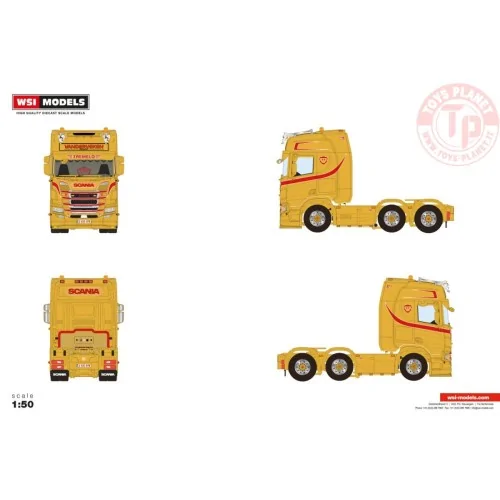 SCANIA R HIGHLINE CR20H 6X2 TWIN STEER Transport Vanderveken WSI 01-4778 WSI MODELS