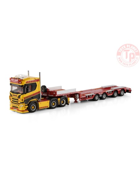 SCANIA R NORMAL CR20N 6X2 TWIN STEER SEMI WHEEL WELL LOW LOADER - 4 AXLE Car-Lack WSI 01-4790 WSI MODELS