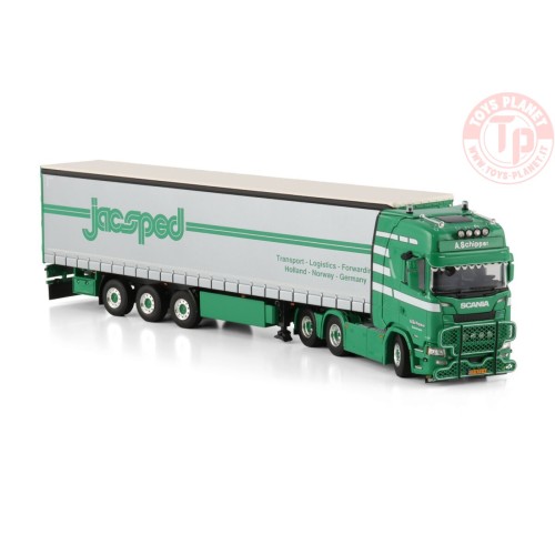 SCANIA S HIGHLINE CS20H 6X2 TAG AXLE CURTAINSIDE TRAILER - 3 AXLE Schipper Transport WSI 01-4632 WSI MODELS