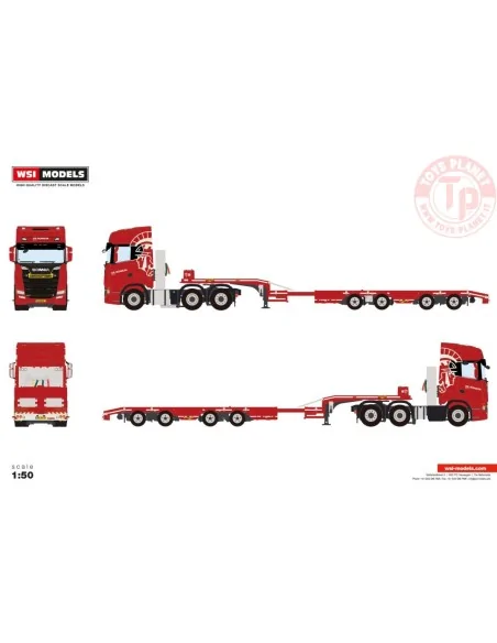 SCANIA S HIGHLINE CS20H 6X2 TWIN STEER SEMI WHEEL WELL LOW LOADER - 4 AXLE De Romein Groep WSI 01-4719 WSI MODELS SCANIA S HIGHLINE CS20H 6X2 TWIN STEER SEMI WHEEL WELL LOW LOADER - 4 AXLE De Romein Groep WSI 01-4719 WSI MODELS