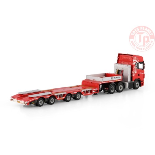 SCANIA S HIGHLINE CS20H 6X2 TWIN STEER SEMI WHEEL WELL LOW LOADER - 4 AXLE De Romein Groep WSI 01-4719 WSI MODELS
