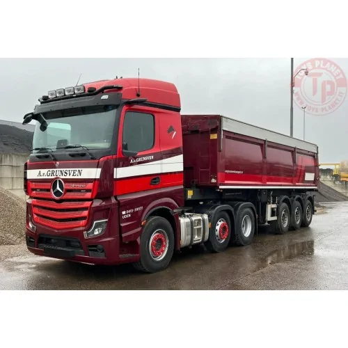 MERCEDES-BENZ ACTROS MP5 STREAM SPACE 6X2 TWIN STEER NON STEERING TIPPER TRAILER - 3 AXLE A. van Grunsven WSI 01-4544 WSI MODELS