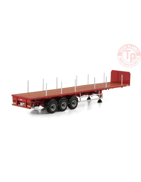 Pianale allungabile 3 assi rosso WSI 04-1137 WSI MODELS