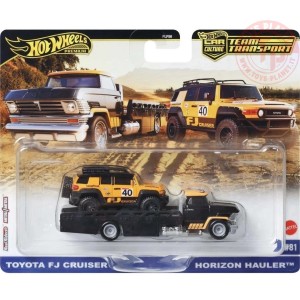 1/64 Toyota FJ Cruiser & Horizon Hauler N81 Team Transport HOT WHEELS JBM33 HOT WHEELS