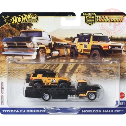 1/64 Toyota FJ Cruiser & Horizon Hauler N81 Team Transport HOT WHEELS JBM33 HOT WHEELS