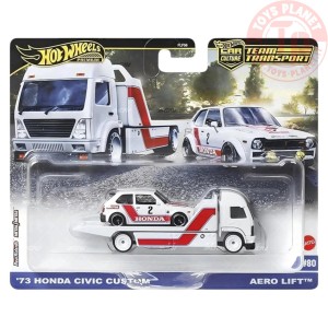 1/64 '73 Honda Civic Custom / Aero Lift N80 Team Transport HOT WHEELS JBM36 HOT WHEELS