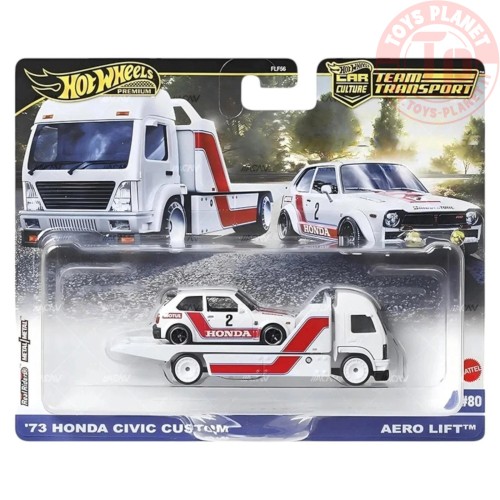 1/64 '73 Honda Civic Custom / Aero Lift N80 Team Transport HOT WHEELS JBM36 HOT WHEELS