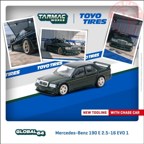 1/64 Mercedes-Benz 190 E 2.5-16 EVO 1 TARMAC T64G-057-TOYO TARMAC WORKS