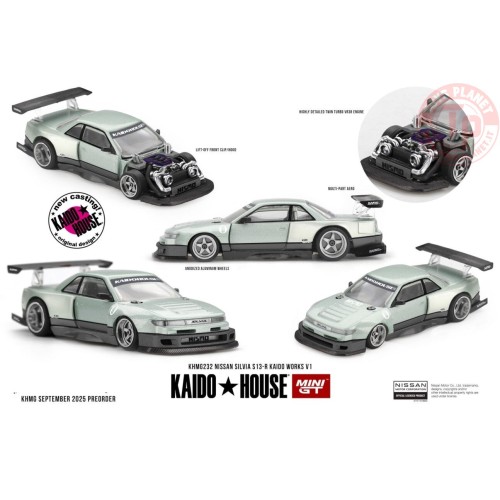 1:64 NISSAN SILVIA S13-R KAIDO WORKS V1 1991 KHMG232 MINI GT